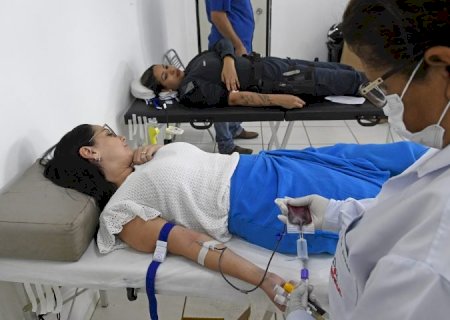 Com apoio de servidores públicos de MS, Governo realiza campanha de doação de sangue