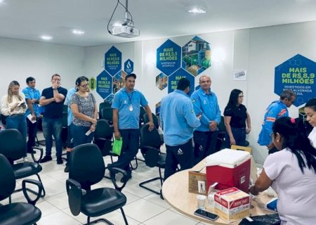 Prefeitura e Sanesul fazem parceria para vacinar servidores contra dengue e gripe