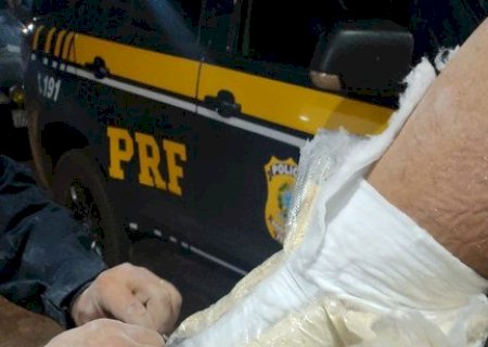 PRF descobre cocaína escondida em gesso durante abordagem em MS