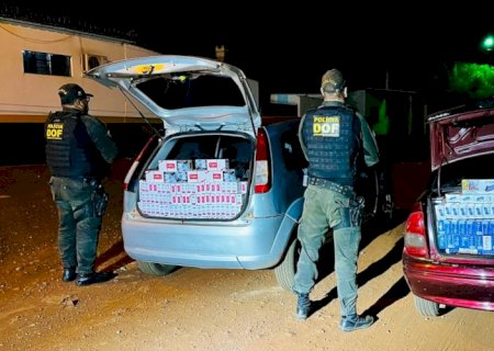 Veículos com cigarros contrabandeados são apreendidos pelo DOF na Grande Dourados