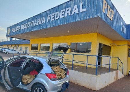 PRF apreende 551 Kg de maconha e recupera veículo em Dourados