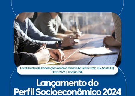 Lançamento do Perfil Socioeconômico de Dourados 2024 será nesta quinta (21)