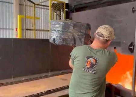 DEFRON realiza 10ª inceneração de entorpecentes no ano e totaliza mais de 122t de drogas destruídas
