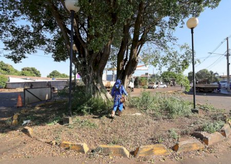 Prefeitura de Dourados inicia revitalização de rotatória no Jardim Maringá