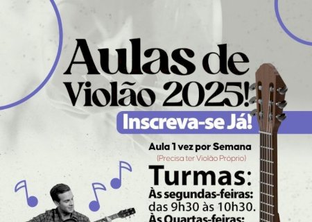 Prefeitura abre inscrições para aulas de violão no Parque dos Ipês