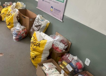 Prefeitura entrega alimentos arrecadados em ação de  solidariedade