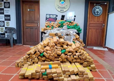 Ação conjunta entre Polícia Civil de MS e SP resulta na apreensão de mais de uma tonelada de drogas em Dourados