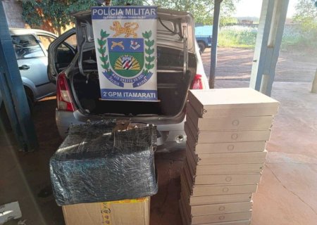 Veículo com produtos contrabandeados é apreendido na região da MS-164