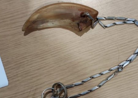 Homem é preso após agredir e ameaçar namorada com colar feito de garra de tatu
