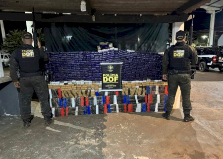 DOF apreende veículo com quase uma tonelada de maconha em Maracaju