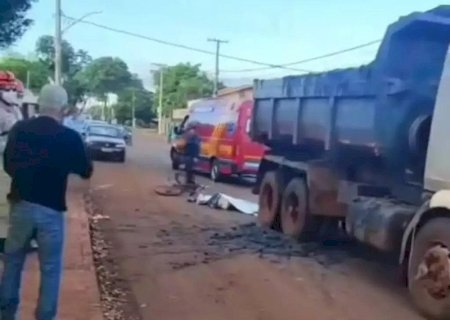 Ciclista morre ao ser atropelado por caminhão em Maracaju