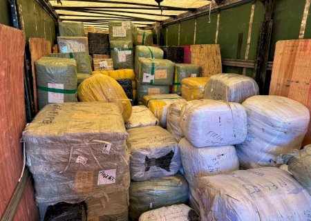 Receita apreende quase 30 toneladas de produtos contrabandeados avaliados em R$ 5 mi