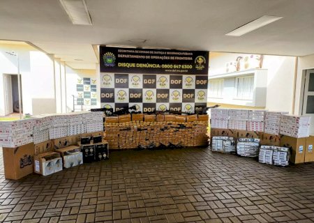 Polícia intercepta comboio com drogas e contrabando avaliado em R$ 1,4 milhão