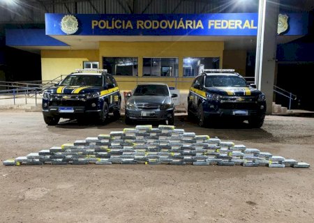 PRF apreende 97 Kg de cocaína em Miranda (MS)