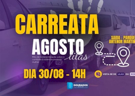 Carreata do Agosto Lilás encerra o mês de enfrentamento à violência contra a mulher
