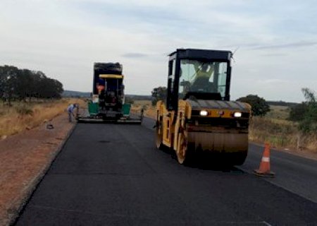 Obras na rodovia MS-436 avançam e ampliam segurança entre Camapuã e Figueirão