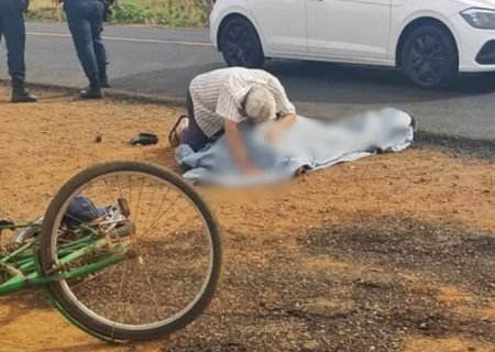 Ciclista morre atropelado por caminhonete na MS-276, em Deodápolis