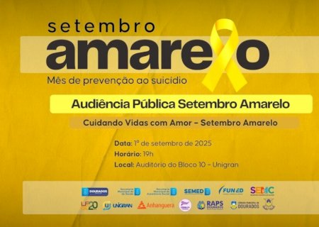 Prefeitura abre Setembro Amarelo com audiência pública sobre saúde mental