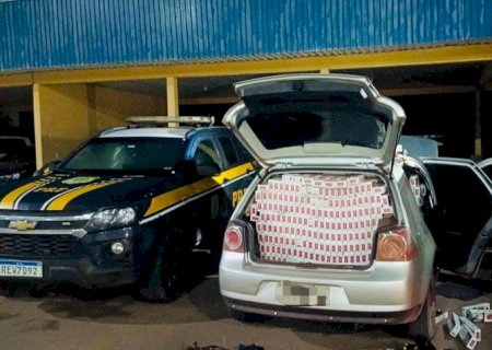 PRF apreende 10 mil maços de cigarros em Bataguassu (MS)