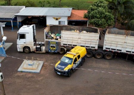 Polícia Rodoviária apreende droga avaliada em R$ 40 milhões escondidas em carga de milho