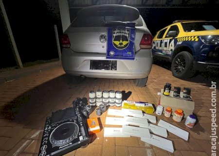 Polícia Rodoviária apreende carga com Apple Watches, câmeras profissionais e medicamentos em Maracaju