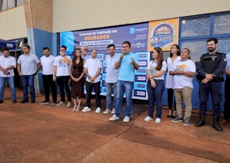 Prefeitura e governo do Estado iniciam castração de 1,6 mil cães e gatos em Dourados
