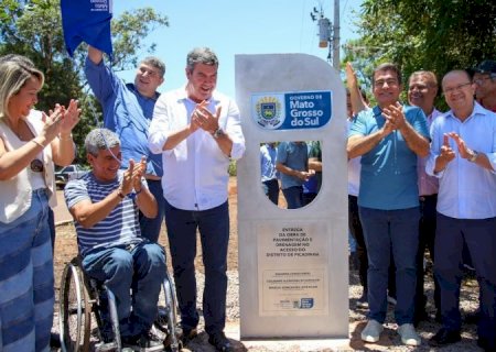 Com mais de R$ 11 milhões em investimentos do Governo, distrito de Dourados recebe pavimentação e drenagem