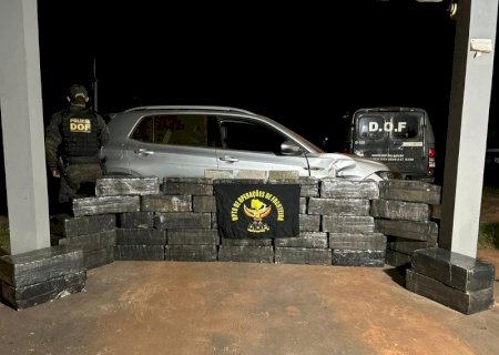DOF apreende veículo com 650 quilos de maconha em Angélica; motorista fugiu