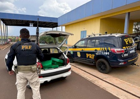 PRF apreende 100 Kg de maconha em Eldorado (MS)