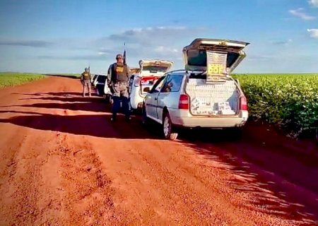 DOF apreende comboio com mais de 3 mil pacotes de cigarros contrabandeados do Paraguai