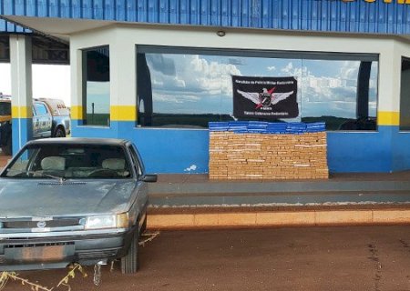 Carro é apreendido com quase meia tonelada de maconha na MS-164; condutor fugiu