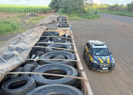 PRF apreende 240 pneus em Nova Alvorada do Sul