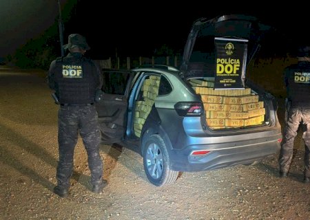 Polícia apreende 1,1 tonelada de maconha na fronteira com o Paraguai