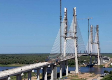Obras da ponte da Rota Biocêanica entram na reta final para unir Brasil e Paraguai