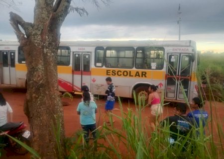 Criança de 7 anos morre atropelada por ônibus após descer de transporte escolar em Caarapó