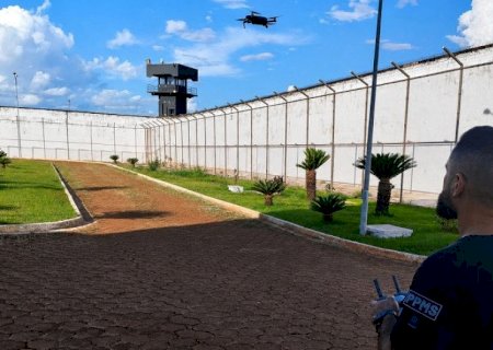 PED de Dourados usa drones para combater entrada de celulares e drogas