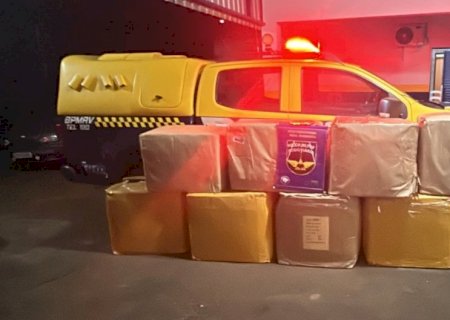 Óculos de origem estrangeira são apreendidos em ônibus na MS-134 em Nova Andradina