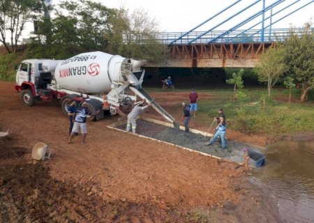 Conclusão da concretagem garante rampa náutica em Fátima do Sul