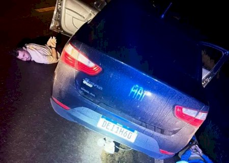 Após calote em posto de Dourados, dupla é presa após perseguição e tiros na BR-463